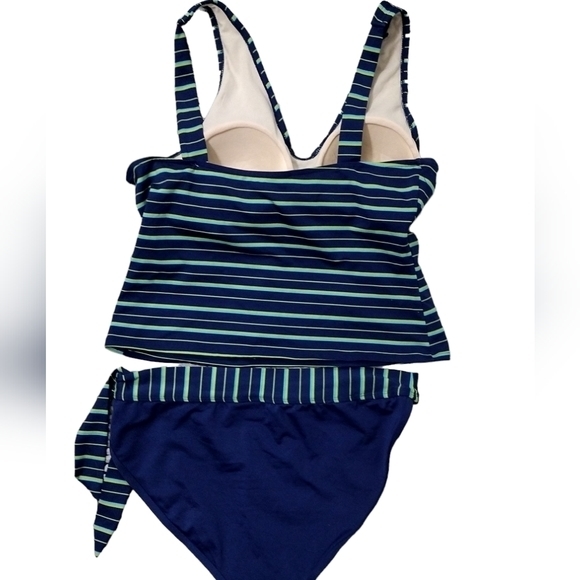 sand sun tankini navy/teal/lime size‎ women's 12/14 nwot - Picture 2 of 8